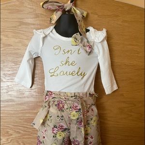 Baby girl causal floral sets